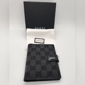 Gucci GG Canvas Black Small Agenda Cover